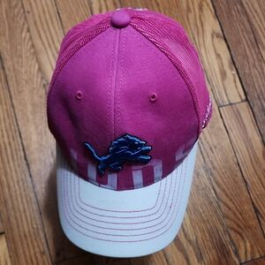 Detroit Lions Pink and Cream Cap
